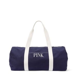 PINK CANVAS DUFFLE BAG